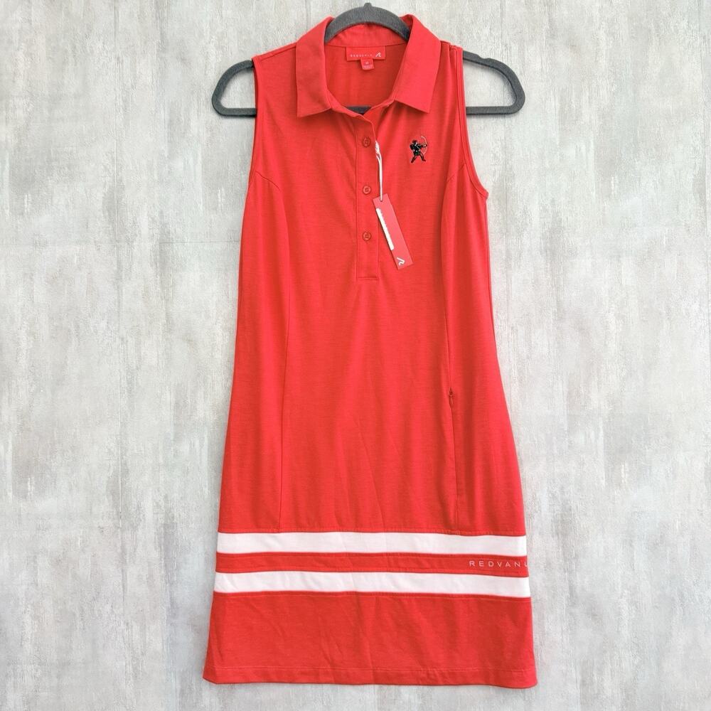 Redvanly Golf Polo Dress Women’s Medium Tennis Pickleball Comfort Pockets Collar